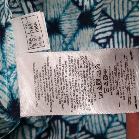 ๐ ๐Brooks Brothers 346๐ - Aqua/Teal Pleated Poplin Button Down Shirtdress - Picture 12 of 15